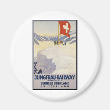 Jungfrau-Railway Bernese oberland Fridge Magnet