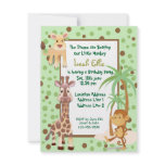 JUNGLE AFRICAN SAFARI ANIMALS INVITATION