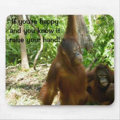 Jungle Animal Happy Nursery Rhymes Mousepad by Rebecca_Reeder
