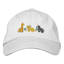 Jungle Animals Embroidered Baseball Cap