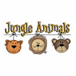 Jungle Animals Lion Tiger Bear photo sculptures