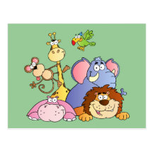 Jungle Animals Postcard