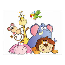 Jungle Animals Postcard