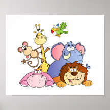 Jungle Animals Poster