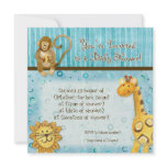 Jungle Babies, Boy Baby Shower Invitation - Blue