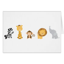 Jungle Babies Greeting Cards