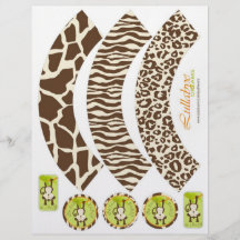 Jungle Baby Cupcake Wrappers Flyer