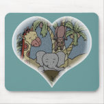 Jungle Baby Heart Mousemats