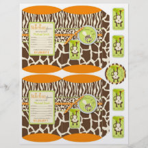 Jungle Baby Mini Puff Box Personalised Flyer