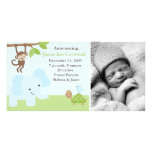 "Jungle Friends"  Birth Announcements Photo Greeting Card