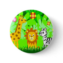 Jungle Friends Pinback Buttons