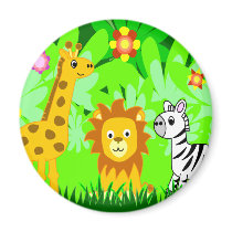 Jungle Friends Refrigerator Magnet