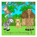 Jungle Fun Birthday Invitation