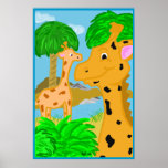 Jungle Giraffe Poster Print