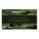 Jungle Green Camo Pattern Business Card Template