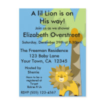 Jungle King Lion Baby Shower Blue Sky Zoo Safari Post Cards