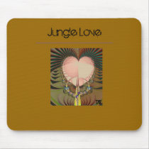 Jungle Love Heart Fractal Art Mousepad mousepads