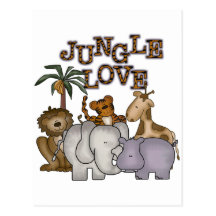 Jungle Love Tshirts and Gifts Postcards