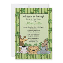 Jungle Safari Baby Shower Personalised Invite