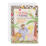 Jungle Theme/Personalised Party/photo invitations