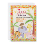 Jungle Theme/Personalised Party/photo invitations