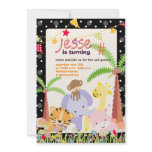 Jungle Theme/Personalised Party/photo invitations