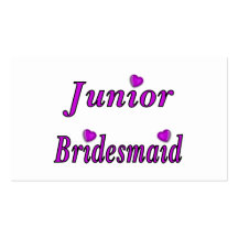 Junior Bridesmaid Simply Love Business Card Templates