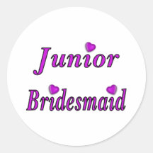 Junior Bridesmaid Simply Love Round Sticker