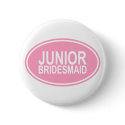 Junior Bridesmaid Wedding Oval Pink buttons