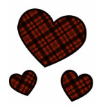 Juniors Fashion Rad Plaid Hearts T-Shirt