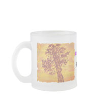 juniper tree sunset art coffee mugs