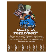 Junk removal business custom tear sheet flyer