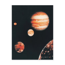 Jupiter and The Galilean Satellites Post Cards