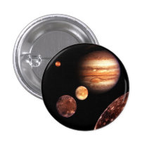Jupiter Galilean Moons Sapce & Astronomy Gifts Buttons