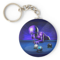 Jupiter In Side Pocket! Alien Keychain