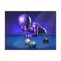 Jupiter In Side Pocket! Alien Postcard