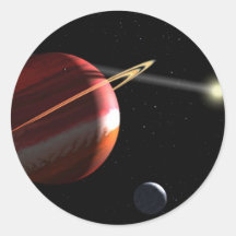 Jupiter-mass planet orbiting the nearby star Epsil Round Stickers