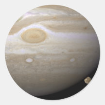 Jupiter occults Ganymede Round Sticker
