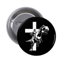 Jurassic Jesus Pinback Button