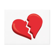 just a broken heart post cards