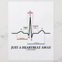Just A Heartbeat Away (EKG/ECG) Personalized Flyer