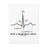 Just A Heartbeat Away (EKG/ECG) postcards