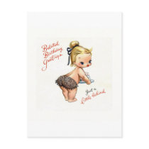 "Just a Little Behind" Vintage Postcard