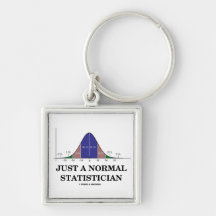 Just A Normal Statistician (Bell Curve Humour) Keychains