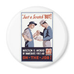 "Just a Scratch" First Aid Poster Fridge Magnets