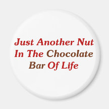 Just Another Nut In The Chocolate Bar Of Life Fridge Magnet