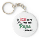 Just Ask Papa keychains