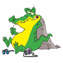 just ate a human funny gator cartoon photo sculpture