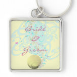 Just Beachy Wedding Keychain With Shell and Swirls