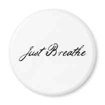 just breathe refrigerator magnets
